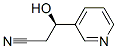 3-Pyridinepropanenitrile,beta-hydroxy-,(betaR)-(9CI) Structure