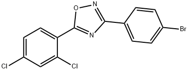 3-(4-BROMOPHENYL)-5-(2,4-DICHLOROPHENYL)-1,2,4-OXADIAZOLE 구조식 이미지