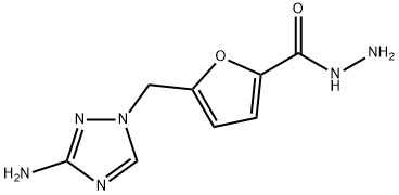 2-Furancarboxylicacid,5-[(3-amino-1H-1,2,4-triazol-1-yl)methyl]-,hydrazide(9CI) Structure