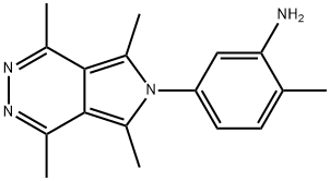 2-methyl-5-(1,4,5,7-tetramethyl-6H-pyrrolo[3,4-d]pyridazin-6-yl)Benzenamine Structure