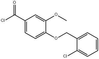 4-(2-CHLORO-BENZYLOXY)-3-METHOXY-BENZOYL CHLORIDE 구조식 이미지