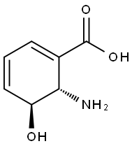 (5S,6S)-6-AMINO-5-HYDROXYCYCLOHEXA-1,3-DIENECARBOXYLIC ACID Structure