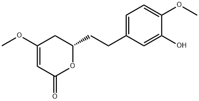 (6S)-4-Methoxy-6α-(3-hydroxy-4-methoxyphenethyl)-5,6-dihydro-2H-pyran-2-one Structure