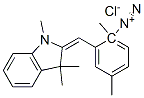 2-[(1,3-dihydro-1,3,3-trimethyl-2H-indol-2-ylidene)methyl]-1-methyl-1-(p-tolyl)diazonium chloride  Structure