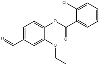 2-ETHOXY-4-FORMYLPHENYL 2-CHLOROBENZOATE 구조식 이미지