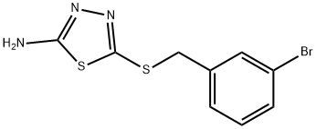 5-{[(3-bromophenyl)methyl]sulfanyl}-1,3,4-thiadiazol-2-amine 구조식 이미지