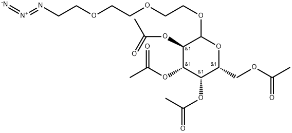 D-GALACTOSE 1-[2-(2-AZIDOETHOXY)ETHOXYETHYL]-2,3,4,6-TETRA-O-ACETATE Structure