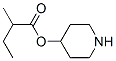 Butanoic acid, 2-methyl-, 4-piperidinyl ester (9CI) Structure