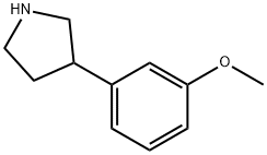 3-(3-메톡시페닐)피롤리딘 구조식 이미지