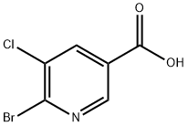 3-피리딘카르복실산,6-브로모-5-클로로- 구조식 이미지