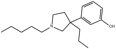 3-(1-펜틸-3-프로필-3-피롤리디닐)페놀 구조식 이미지