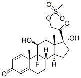 9-fluoro-11beta,17,21-trihydroxypregna-1,4-diene-3,20-dione 21-methanesulphonate  Structure