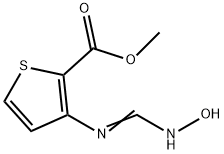 2-Thiophenecarboxylicacid,3-[[(hydroxyamino)methylene]amino]-,methylester(9CI) Structure