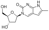6-METHYL-3-(BETA-D-2-DEOXYFURANOSYL)PYRROLO[2,3-D]PYRIMIDIN-2-ONE 구조식 이미지