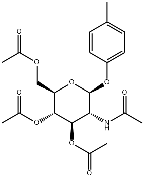 4'-METHYLPHENYL2-ACETAMIDO-3,4,6-TRI-ACETYL-2-DEOXY-BETA-D-글루코피라노사이드 구조식 이미지
