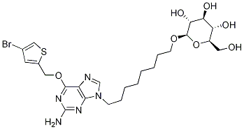 (2R,3R,4S,5S,6R)-2-((8-(2-aMino-6-((4-broMothiophen-2-yl)Methoxy)-9H-purin-9-yl)octyl)oxy)-6-(hydroxyMethyl)tetrahydro-2H-pyran-3,4,5-triol Structure