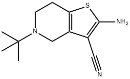 Thieno[3,2-c]pyridine-3-carbonitrile, 2-amino-5-(1,1-dimethylethyl)-4,5,6,7-tetrahydro- (9CI) 구조식 이미지