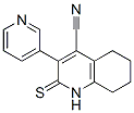 4-Quinolinecarbonitrile,  1,2,5,6,7,8-hexahydro-3-(3-pyridinyl)-2-thioxo- 구조식 이미지