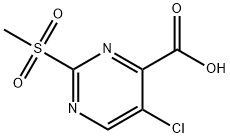 5-CHLORO-2-(METHYLSULFONYL)PYRIMIDINE-4-CARBOXYLIC ACID 구조식 이미지