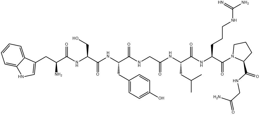 H-TRP-SER-TYR-GLY-LEU-ARG-PRO-GLY-NH2 Structure