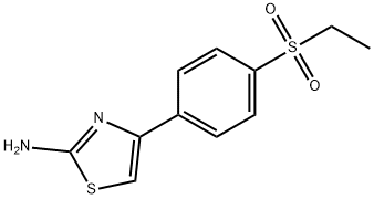 2-아미노-4-[(4-에틸술포닐)페닐)]-1,3-티아졸 구조식 이미지