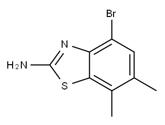 2-BENZOTHIAZOLAMINE, 4-BROMO-6,7-DIMETHYL- Structure