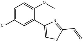 4-(5-Chloro-2-methoxy-phenyl)-thiazole-2-carbaldehyde Structure