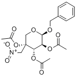 벤질2,3,4-TRI-O-아세틸-4-니트로메틸-베타-D-아라비노피라노스 구조식 이미지