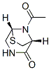 6-Thia-3,8-diazabicyclo[3.2.1]octan-2-one,8-acetyl-,(1R,5R)-(9CI) Structure