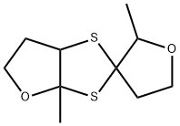 hexahydro-2'3a-dimethylspiro[1,3-dithiolo[4,5-b]furan-2,3'(2'H)-furan] 구조식 이미지