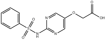 N-(5-Carboxymethoxy-2-pyrimidinyl)benzenesulfonamide 구조식 이미지