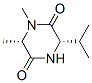 2,5-Piperazinedione,1,6-dimethyl-3-(1-methylethyl)-,(3S,6S)-(9CI) 구조식 이미지
