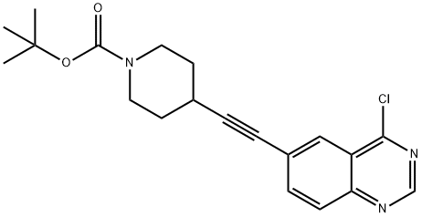 1-Boc-4-(4-클로로퀴나졸린-6-일에티닐)피페리딘 구조식 이미지