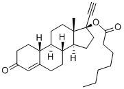 17alpha-Ethynyl-19-nortestosterone 17-heptanoate 구조식 이미지