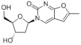 6-METHYL-3-(BETA-D-2-DEOXY-RIBOFURANOSYL)FURANO[2,3-D]PYRIMIDIN-2-ONE 구조식 이미지