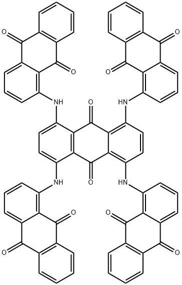 1,1',1'',1'''-[9,10-Dihydro-9,10-dioxoanthracene-1,4,5,8-tetryltetrakis(imino)]tetrakis(9,10-anthraquinone) 구조식 이미지