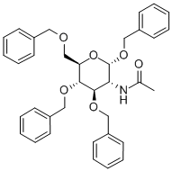 벤질2-아세트아미도-3,4,6-트리-오-벤질-2-데옥시-알파-D-글루코피라노사이드 구조식 이미지