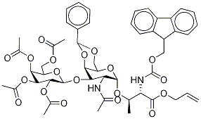 N-Fmoc-4,6-벤질리덴-2'3'4'6'-테트라-O-아세틸T에피토프,트레오닐알릴에스테르 구조식 이미지