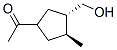 Ethanone, 1-[(3S,4S)-3-(hydroxymethyl)-4-methylcyclopentyl]- (9CI) Structure