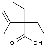 2,2-디에틸-3-메틸-3-부텐산 구조식 이미지