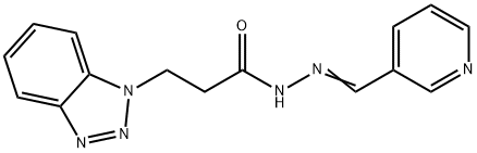 3-(1H-1,2,3-benzotriazol-1-yl)-N'-(3-pyridinylmethylene)propanohydrazide Structure