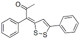 1-Phenyl-1-(5-phenyl-3H-1,2-dithiol-3-ylidene)-2-propanone 구조식 이미지