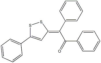 1,2-Diphenyl-2-(5-phenyl-3H-1,2-dithiol-3-ylidene)ethanone 구조식 이미지
