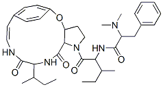 1-[2-[2-(Dimethylamino)-3-phenylpropanoylamino]-3-methylpentanoyl]-2,3,3a,13,14,15a-hexahydro-13-(1-methylpropyl)-5,8-ethenopyrrolo[3,2-b][1,5,8]oxadiazacyclotetradecine-12,15(1H,11H)-dione Structure