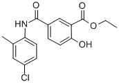 Ethyl 5-(((4-chloro-2-methylphenyl)amino)carbonyl)-2-hydroxybenzoate Structure