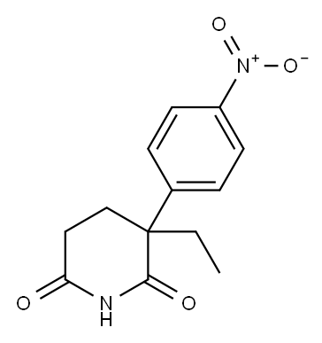 3-ethyl-3-(4-nitrophenyl)piperidine-2,6-dione  Structure