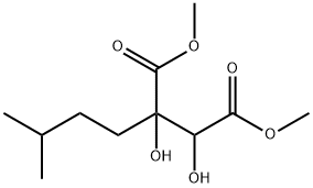 2,3-Dihydroxy-2-(3-methylbutyl)butanedioic acid dimethyl ester Structure