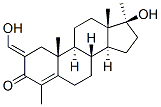 17beta-hydroxy-2-(hydroxymethylene)-4,17-dimethylandrost-4-en-3-one 구조식 이미지