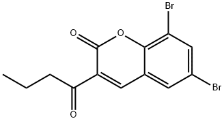 6,8-DIBROMO-3-BUTYRYL-2H-CHROMEN-2-ONE Structure