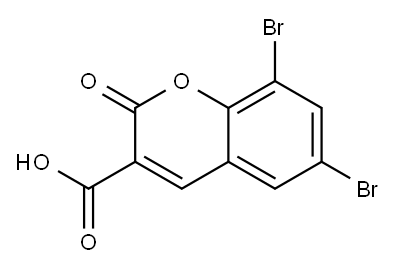 6,8-DIBROMOCOUMARIN-3-CARBOXYLIC ACID Structure